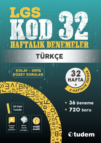 LGS Kod 32 Haftalık Denemeler Türkçe