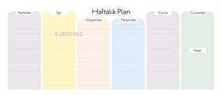 Haftalık Planlayıcı Yatay 2 | Haftalık Planlayıcı Yatay 2 | Wenote Tasarım | 8684378791061 