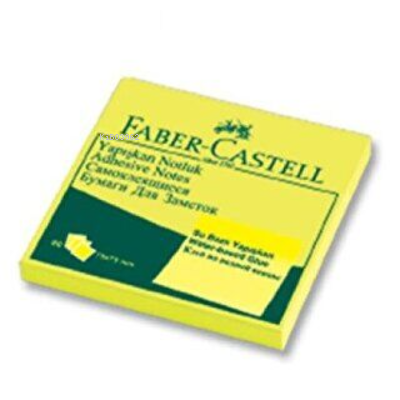  Faber Castell Yapışkan Notluk 75x75mm Fosforlu Sarı | Faber Castell Yapışkan Notluk 75x75mm Fosforlu Sarı | Faber Castell | 4044355771051 