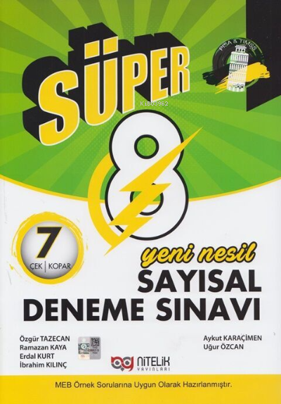 Nitelik 8.Sınıf Deneme Yeni Nesil Süper Sayısal 7  Deneme