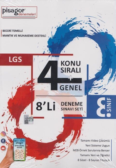  Zk 8SnfPisagor 4+4 8Li Konu Sıralı GnlDenSeti | Kolektif | Zeka Küpü Yayınları | 9786057534804 | 