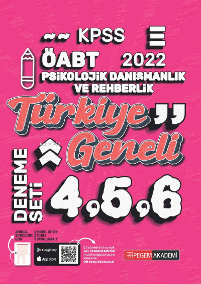 2022 KPSS ÖABT Psikolojik Danışma ve Rehberlik Türkiye Geneli 456 (3lü Deneme) | 2022 KPSS ÖABT Psikolojik Danışma ve Rehberlik Türkiye Geneli 456 (3lü Deneme) | Kolektif | Pegem Akademi Yayıncılık | 9780202148915 