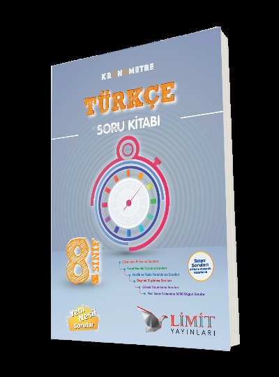  Limit 8Sınıf Kronometre Türkçe Soru Bankası | Kolektif | LMT Limit Yayınları | 9786052752814 | 