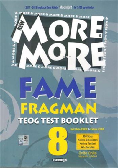  Kurmay 8 Sınıf More and More Fame TEOG Test Booklet | Kurmay 8 Sınıf More and More Fame TEOG Test Booklet | Fatma Uyar | Kurmay Yayınevi (Hazırlık) | 9786059337496 