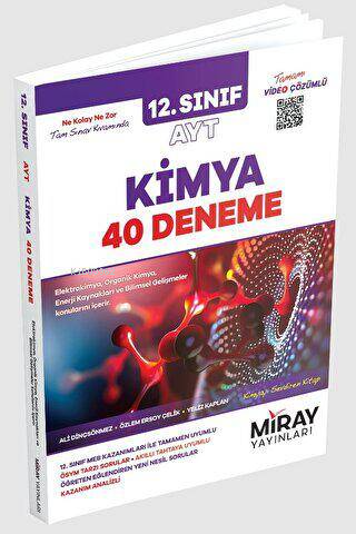 Miray 12. Sınıf AYT Kimya 40 Deneme