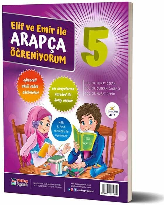 Elif ve Emir İle Arapça Öğreniyorum 5. Sınıf Eğlenceli Akıllı Tahta Aktiviteleri, Ses Dosyalarına Karekod İle Kolay Ulaşım