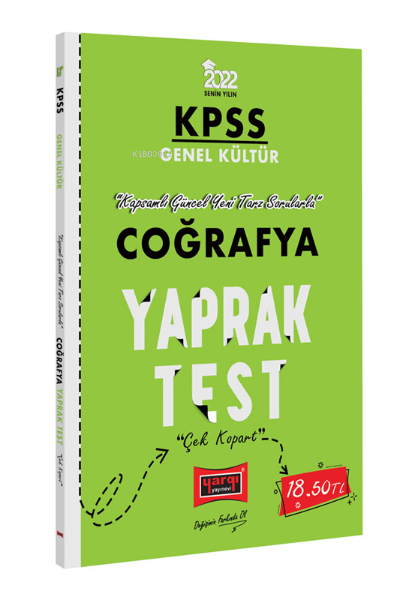  2022 KPSS Lisans GK Coğrafya Yaprak Test | Kolektif | Yargı Yayınevi | 9786254423840 | 