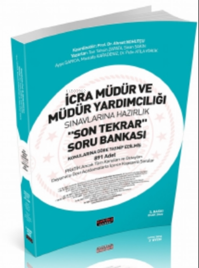  İcra Müdür ve Müdür Yardımcılığı Son Tekrar Soru Bankası Savaş Yayınları 2022 | İcra Müdür ve Müdür Yardımcılığı Son Tekrar Soru Bankası Savaş Yayınları 2022 | Tan Tahsin Zapata | Mustafa Karadeniz | Sinan Sakin | Ayşe Sarıca | Pelin Atila Yörük | Savaş Yayınevi | 9786257483599 