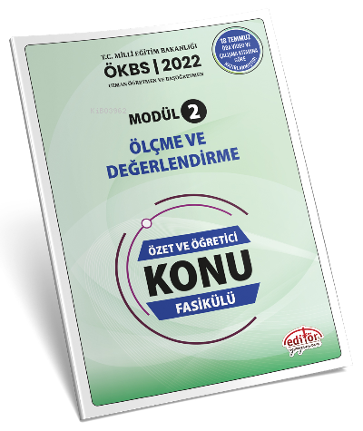 Editör 2022 Ökbs Uzman ve Başöğretmen Modül 2 Ölçme ve Değerlendirme Özet ve Öğretici Konu Fasikülü