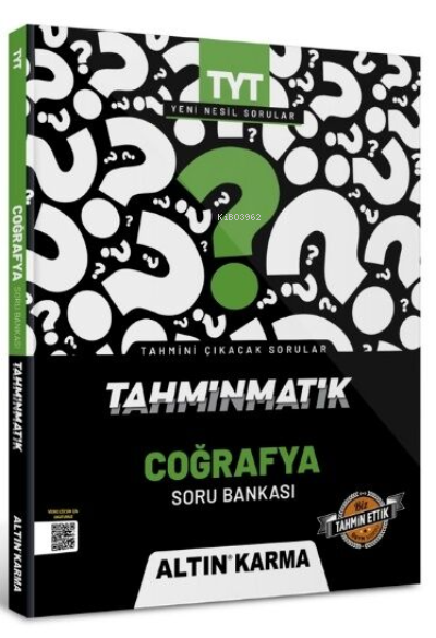 Altınkarma Tahminmatik TYT Coğrafya Soru Bankası