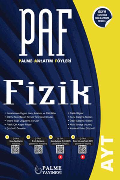  Palme Paf Yks Ayt Fizik Konu Kitabı *Kurumsal* | Kolektif | Palme (Hazırlık) | 9786052825938 | 