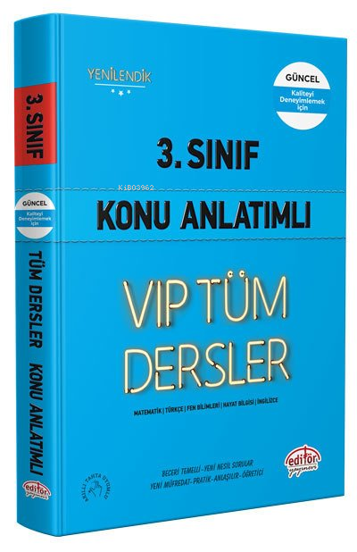 3 Sınıf Tüm Dersler Konu Anlatımlı Mavi Kitap Kamp | Kolektif | EDİTÖR YAYINEVİ | 9786052802960 | 