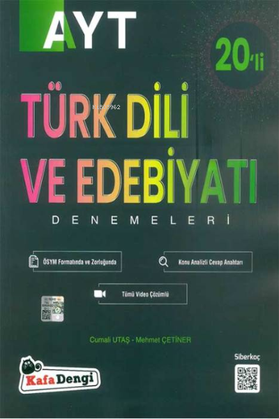  Kafa Dengi Yayınları AYT Türk Dili ve Edebiyatı 20 li Deneme | Kolektif | Kafa Dengi | 9786257079532 | 