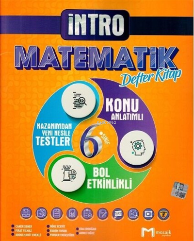 6.Sınıf Mozaik İntro Defter Matematik - 2022