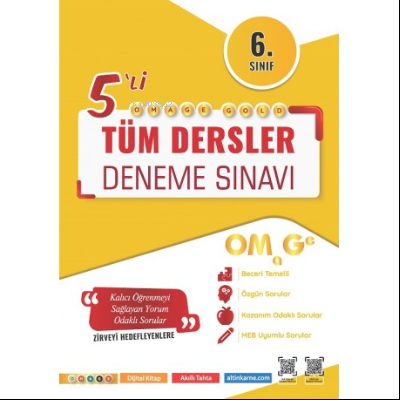  6 Sınıf Omage Gold Tüm Dersler Deneme Sınavı | Kolektif | Omega (Hazırlık) | 9786257195027 | 