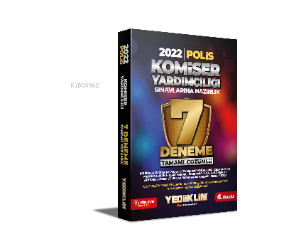  2022 Komiser Yardımcılığı Sınavlarına Hazırlık Tamamı Çözümlü 7 Deneme | Kolektif | Yediiklim Yayıncılık | 9786254310126 | 