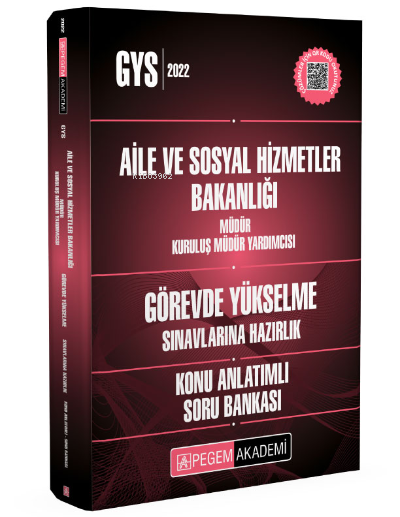  2022 Aile ve Sosyal Hizmetler Bakanlığı Müdür Kuruluş Müdür Yardımcısı Görevde Yükselme Konu Anlatım | 2022 Aile ve Sosyal Hizmetler Bakanlığı Müdür Kuruluş Müdür Yardımcısı Görevde Yükselme Konu Anlatım | Kolektif | Pegem Akademi Yayıncılık (Sınavlara Hazırlık) | 9780202131269 