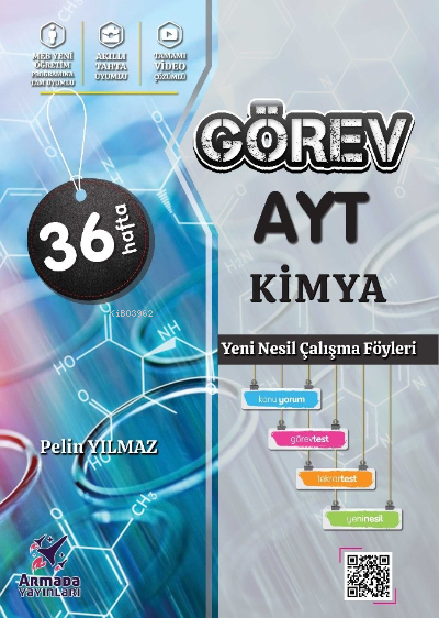  Görev AYT Kimya Yeni Nesil Çalışma Föyleri | Pelin Yılmaz | Armada Yayınları (Sınav) | 9786258266078 | 