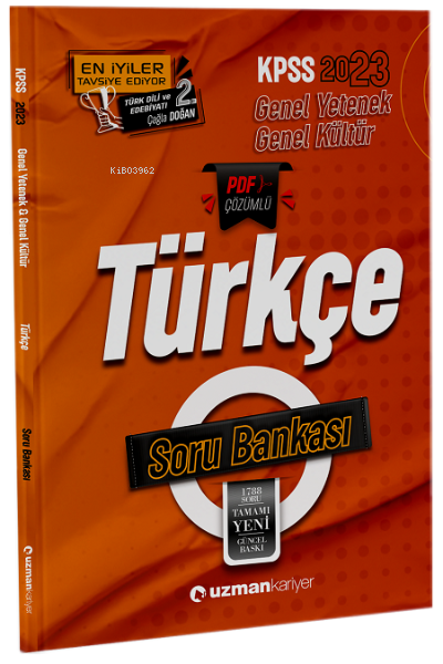  2023 Kpss Gkgy Soru Bankası Türkçe | 2023 Kpss Gkgy Soru Bankası Türkçe | Kadriye Aytekin | Berk Ekici | Haydar Ceylan | Uzman Kariyer Yayınları (Hazırlık) | 9786258463576 