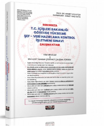 Son Nokta T.C. İçişleri Bakanlığı GYS Şef-Veri Hazırlama Kontrol İşletmeni Sınavı Çalışma Kitabı Savaş Yayınları 2021
