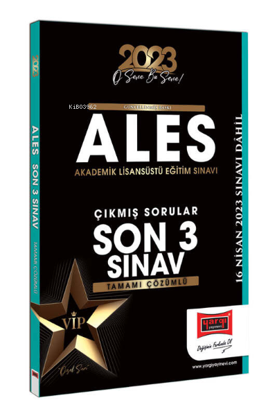  2023 ALES Tamamı Çözümlü Son 3 Sınav Çıkmış Sorular (16 Nisan 2023 Sınavı Dahil) | 2023 ALES Tamamı Çözümlü Son 3 Sınav Çıkmış Sorular (16 Nisan 2023 Sınavı Dahil) | Kolektif | Yargı Yayınevi | 9786254217272 