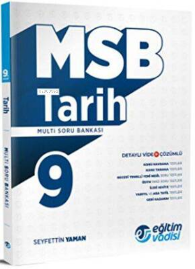 Eğitim Vadisi 2023 9. Sınıf Tarih Güncel MSB Multi Soru Bankası