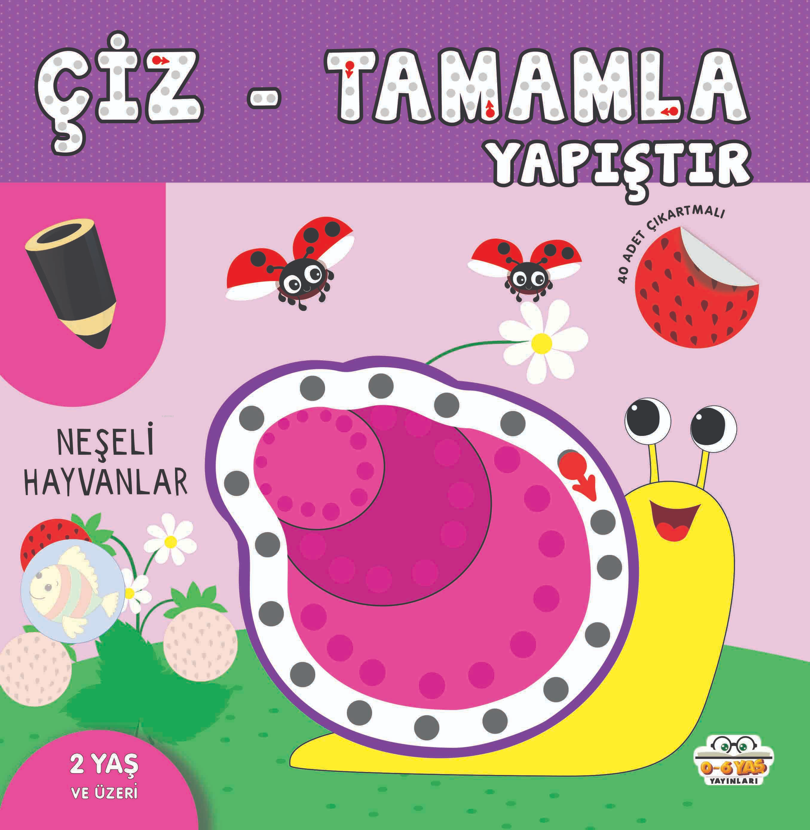 Neşeli Hayvanlar - Çiz - Tamamla - Yapıştır