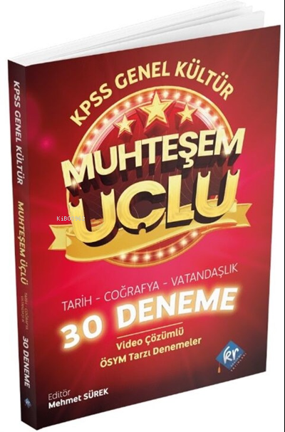  2022 KPSS Genel Kültür Muhteşem Üçlü 30 Deneme (Mehmet Sürek) | Kolektif | KR Akademi | 9786257628518 | 