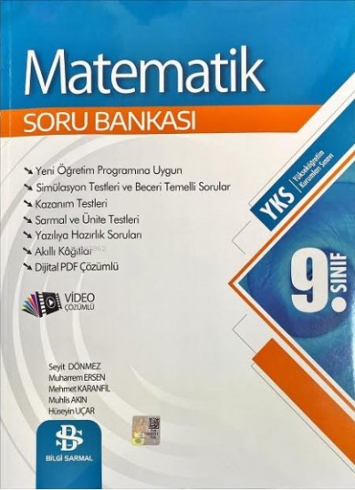  Sarmal 09Sınıf SB Matematik 2023 | Kolektif | Bilgi Sarmal (Bayilik) | 9786258070149 | 