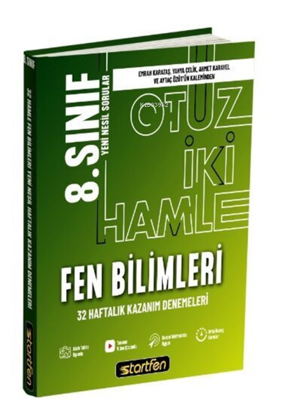 Startfen 8. Sınıf Fen Bilimleri 32 Deneme Haftalık Kazanım Denemeleri