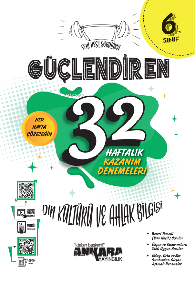 6. Sınıf Güçlendiren 32 Haftalık Din Kültürü ve Ahlak Bilgisi Kazanım Denemeleri