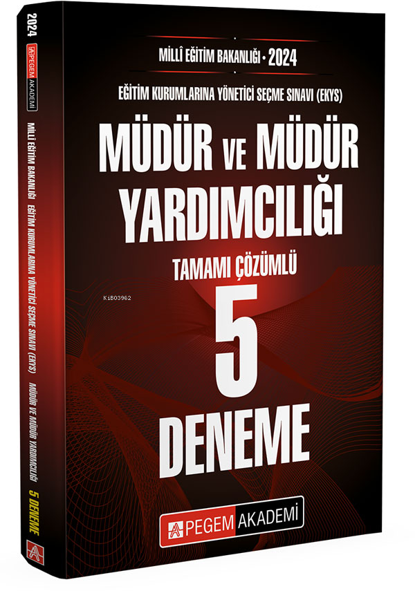 Pegem 2025 Milli Eğitim Bakanlığı (EKYS) Müdür ve Müdür Yardımcılığı Tamamı Çözümlü 5 Deneme