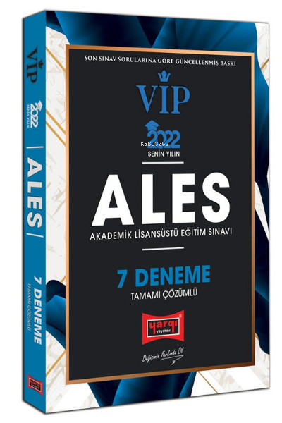 2022 ALES VIP Tamamı Çözümlü 7 Deneme