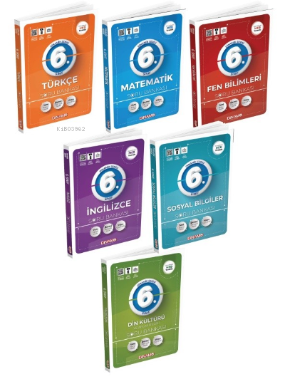  2024 6 Sınıf Soru Bankası SetTürkçe Matematik Fen Bilimleri İngilizce Din Kültürü Sosyal Bilgiler | Kolektif | Dinamo Yayınları (Hazırlık) | 9786052828281 | 