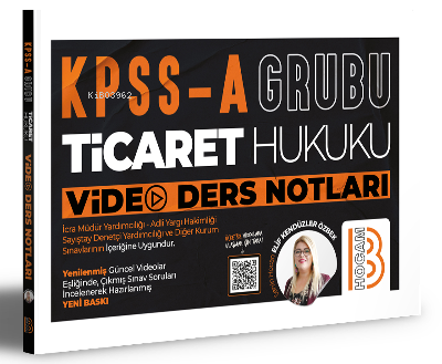  KPSS A Grubu İcra ve İflas Hukuku Video Ders Notları | Alper Akçay | Benim Hocam Yayınları | 9786258263558 | 