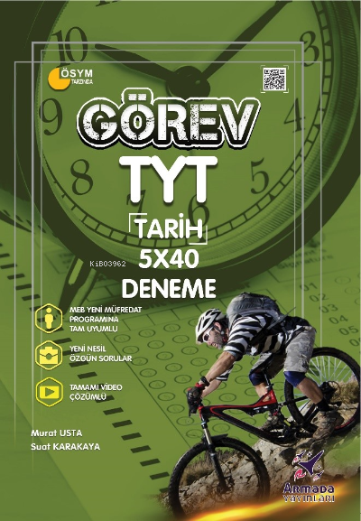  Görev TYT Tarih 5x40 Deneme | Suat Karakaya | Murat Usta | Armada Yayınları (Sınav) | 9786258266221 | 