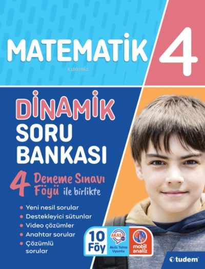  Tudem 4Sınıf Matematik Dinamik Soru Bankası | Kolektif | Tudem Yayınları Sınavlara Hazırlık | 9786052855645 | 