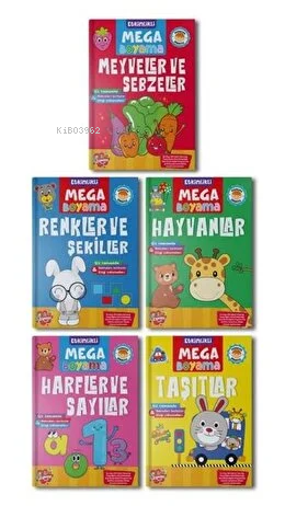  Etkinlikli Mega Boyama Serisi 5 Kitap Takım | Etkinlikli Mega Boyama Serisi 5 Kitap Takım | Kolektif | Boyama Zamanı | 9786258482416 