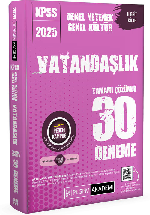 KPSS Genel Yetenek Genel Kültür Vatandaşlık Tamamı Çözümlü 30 Deneme