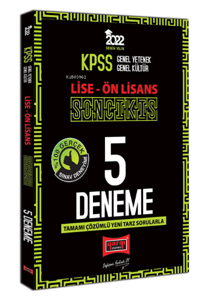  2022 KPSS GY GK Lise Ön Lisans Son Çıkış Tamamı Çözümlü 5 Deneme | Kolektif | Yargı Yayınevi | 9786254424274 | 