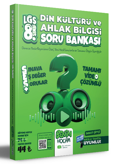 2023 LGS 8.Sınıf Din Kültürü ve Ahlak Bilgisi Tamamı Video Çözümlü Soru Bankası