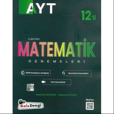 AYT Matematik Branş Denemesi(12'li) (Tümü Video Çözümlü)
