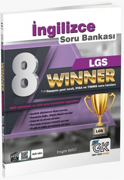  8 Sınıf LGS İngilizce Winner Soru Bankası Gür Yayınları | Kolektif | Gür Yayınları | 9786057528834 | 