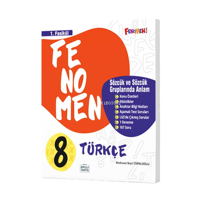  8 Türkçe 1Fasikül (Sözcük Ve Sözcük Gruplarında Anlam) | 8 Türkçe 1Fasikül (Sözcük Ve Sözcük Gruplarında Anlam) | Kolektif | Fenomen (Hazırlık) | 9786258450422 