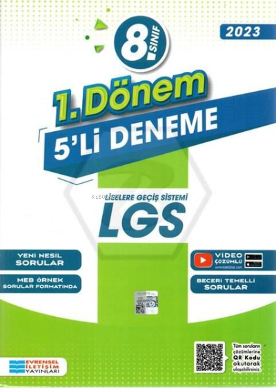  2023 8Sınıf LGS 1Dönem 5li Deneme | 2023 8Sınıf LGS 1Dönem 5li Deneme | Kolektif | Evrensel İletişim Yayınları (Hazırlık) | 9786256392106 