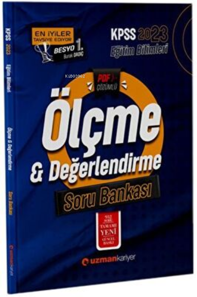  2023 Kpss Eb Soru Bankası Ölçme Değerlendirme | 2023 Kpss Eb Soru Bankası Ölçme Değerlendirme | Nuri Doğan | Uzman Kariyer Yayınları (Hazırlık) | 9786258463620 