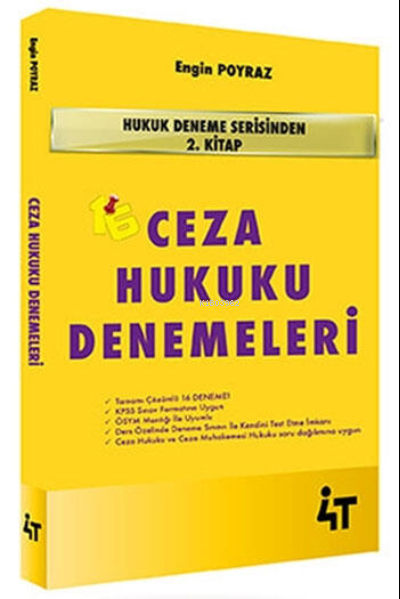  Ceza Hukuku Denemeleri | Ceza Hukuku Denemeleri | Engin Poyraz | 4T Yayınevi | 9786257820165 