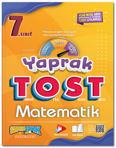  7 Sınıf Matematik Yaprak Tost | Kolektif | Süpersonik Komiks | 9786254221859 | 
