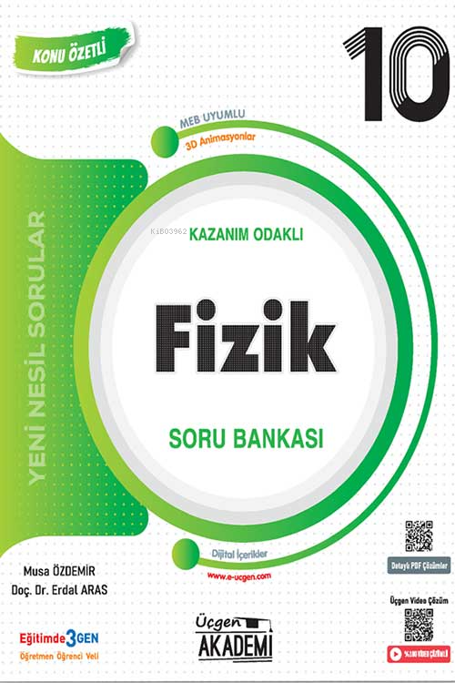  10 Sınıf Fizik Konunun Özü Soru Bankası Üçgen Akademi Yayınları | 10 Sınıf Fizik Konunun Özü Soru Bankası Üçgen Akademi Yayınları | Kolektif | Üçgen Akademi (Hazırlık) | 9786258251333 