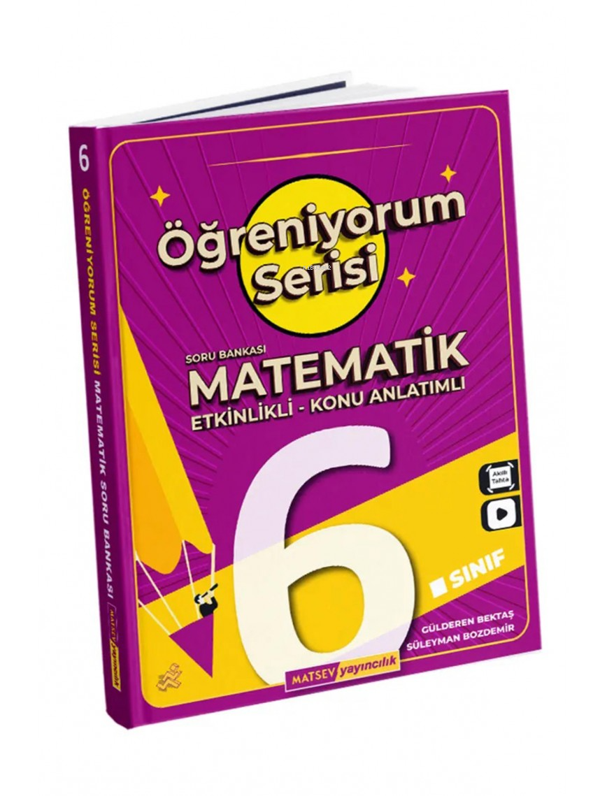  Matsev Yayınları 6 Sınıf Matematik Öğreniyorum Konu Anlatımlı Soru Bankası | Kolektif | Matsev Yayınları | 9786259965444 | 